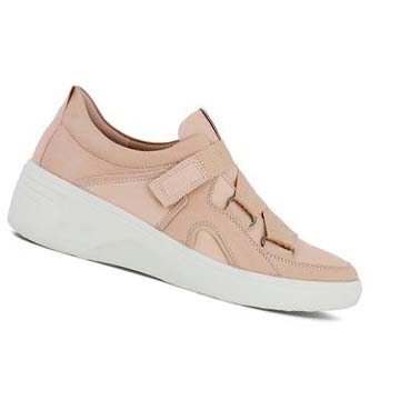 Women's Ecco Soft 7 Wedge Sneakers Pink / Rose | USA 248NWY